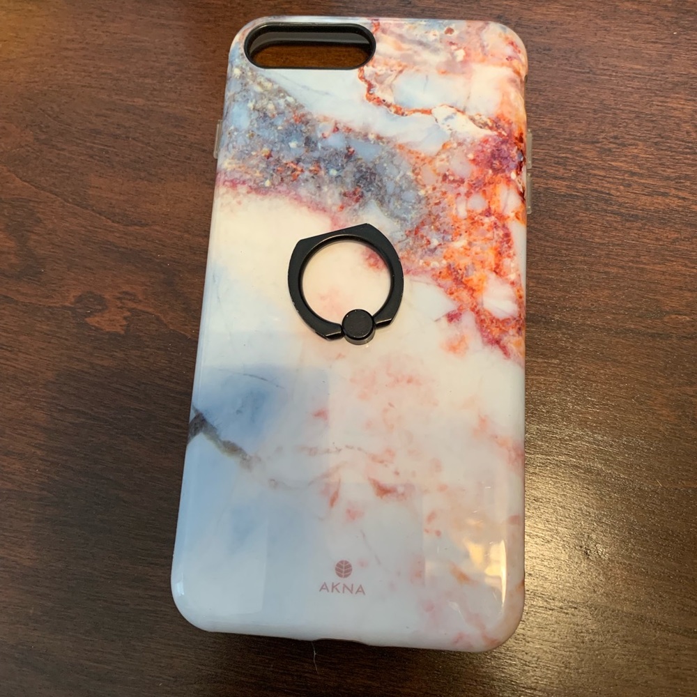 Iphone 7 plus marble phone case with ring